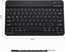 TECLADO BLUETOOTH MAC/ANDROID 10" BLACK RECARGABLE