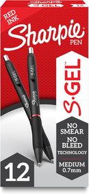 BOLIGRAFO SHARPIE S GEL ROJO DOCENA