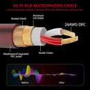 CABLE DE MICROFONO XLR LOW IMPEDANCE DE 25' FIRBIDO