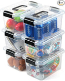 CAJA DE MATERIALES PLASTICA CLEAR 7 QT CON MANGO