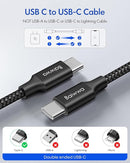 CABLE USB-C A USB-C PARA IPHONE Y GALAXY