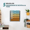 ORGANIZADOR DE ARCHIVOS DE PARED 5 NIVELES SUPEASY