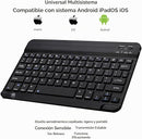 TECLADO BLUETOOTH MAC/ANDROID 10" BLACK RECARGABLE