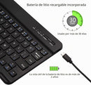 TECLADO BLUETOOTH MAC/ANDROID 10" BLACK RECARGABLE