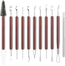 HERRAMIENTAS DE MADERA PARA ARCILLA SET DE 11