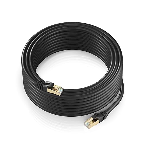 CABLE DE LAN CAT 7 RJ-45 75' NEGRO