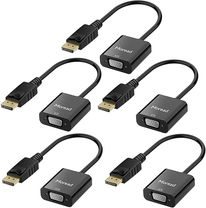DISPLAY PORT TO VGA ADAPTER CONVERTER BLACK MOREAD