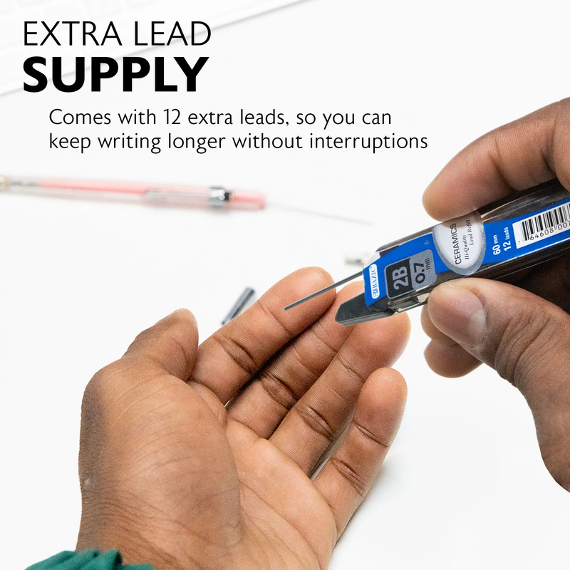 LAPIZ MECANICO .7 OPAL CON PUNTAS ADICIONALES COLORES SURTIDOS BAZIC