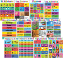 CARTELES EN ESPAÑOL COLORFUL EARLY LEARNING SMALL POSTER PACK SET-12 TEACHER CREATED