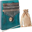 KAMILBA O MBIRA PIANO DE PULGAR DE 17 TECLAS COLOR VERDE