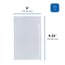 SOBRE DE BURBUJAS 6" X 9.25" BLANCO PQ-4 BAZIC
