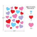 STICKERS DE CORAZONES (CHARMING HEARTS) PQ-120 TEACHER CREATED