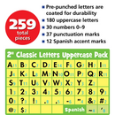 LETRAS EN COLOR NEGRO 2" (CLASSIC LETTERS UPPERCASE) PAQ DE 259 PIEZAS TEACHER CREATED