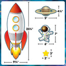 DECORACION OUTER SPACE CREW REACH FOR THE STARS BULLETIN BOARD SET PQ-54 TEACHER CREATED