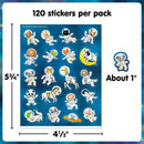 STICKERS ANIMALES DEL ESPACIO (SPACE ANIMALS) PQ-120 TEACHER CREATED