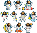 DECORACION ASTRONAUTAS OUTER SPACE CREW ACCENTS PQ-30 TEACHER CREATED