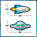 DECORACION OUTER SPACE CREW MINI ACCENTS PQ-36 TEACHER CREATED