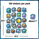 STICKERS MOTIVACIONALES PLANETAS (POSITIVE PLANETS) PQ-120 TEACHER CREATED