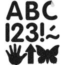 LETRAS ADHESIVAS EN COLOR NEGRO CON BRILLO 2" (BLACK GLITZ CLASSIC LETTERS UPPERCASE) PAQ DE 276 PIEZAS TEACHER CREATED