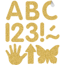 LETRAS ADHESIVAS EN COLOR ORO CON BRILLO 2" (GOLD GLITZ CLASSIC LETTERS UPPERCASE) PAQ DE 276 PIEZAS TEACHER CREATED