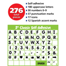 LETRAS ADHESIVAS EN COLOR ORO CON BRILLO 2" (GOLD GLITZ CLASSIC LETTERS UPPERCASE) PAQ DE 276 PIEZAS TEACHER CREATED