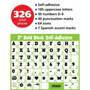 LETRAS ADHESIVAS EN COLORES 2" (PASTEL POP BOLD BLOCK LETTERS UPPERCASE) PAQ DE 326 PIEZAS TEACHER CREATED