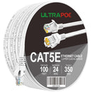 CABLE DE LAN CAT V RJ-45 100' BLANCO