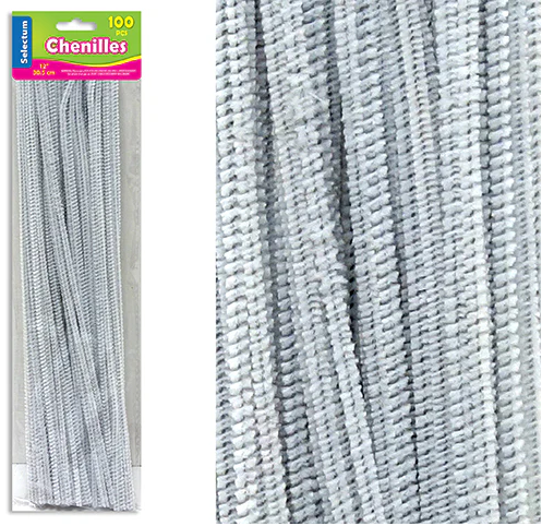 CHENILLES 12" BLANCO PQ-40