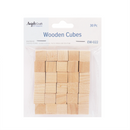 BLOQUES DE MADERA PEQUEÑOS EN COLOR NATURAL 15X15 mm PQ-30 ANGELS CRAFT