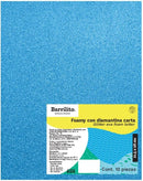 FOAMY CON BRILLO 8 1/2" x 11" COLOR AZUL IRIDISCENTE BARRILITO