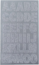 STICKER DE LETRAS CON BRILLO COLOR PLATA PK-64