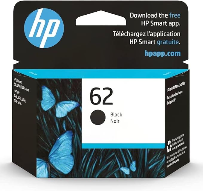 TINTA PARA PRINTER HP-62 NEGRA