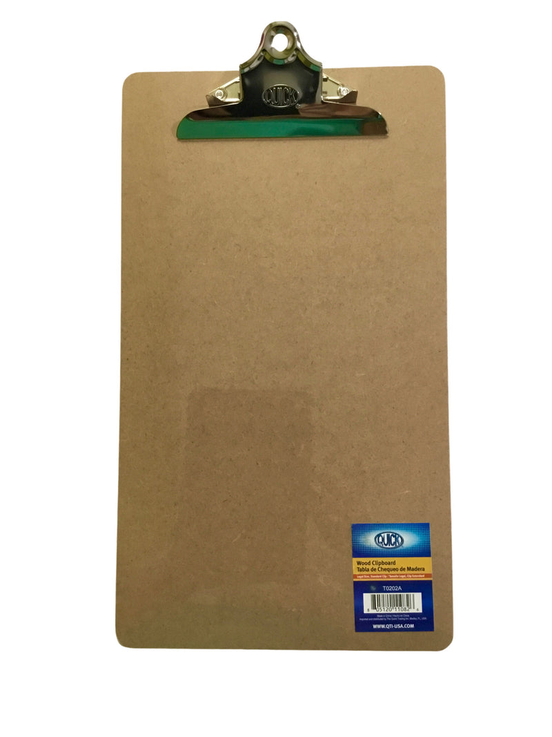 CLIP BOARD EN MADERA TAMAÑO LEGAL QUICK