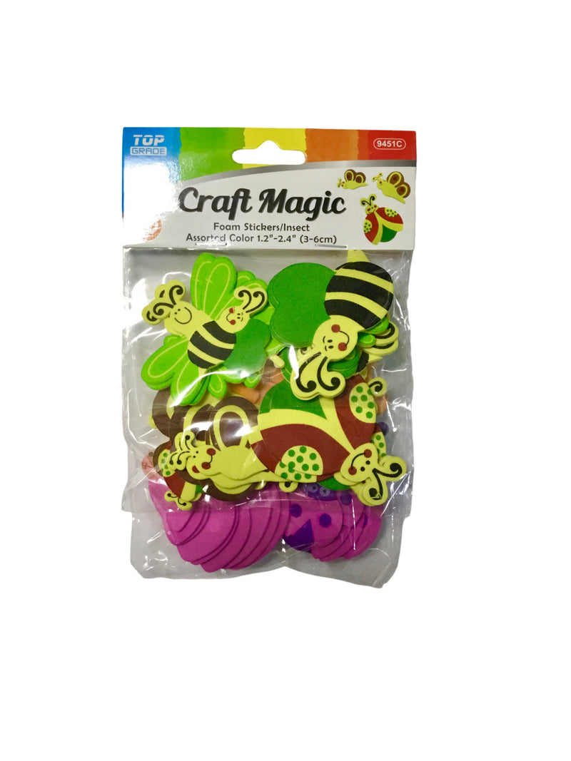 STICKER FOAMY FLORES INSECTOS TOP GRADE