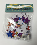 STICKERS DE ESTRELLAS EN FOAMY CON BRILLO DE 1"