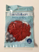 GLOBOS 12" COLOR ROJO PQ-10