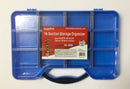 ORGANIZADOR PLASTICO RECTANGULAR CON MANGO DE 14 COMPARTIMENTOS