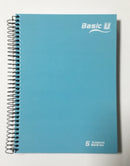 LIBRETA ARGOLLADA 5 DIVISIONES GRANDE CARPETA DURA 180 HOJAS BASIC U AZUL