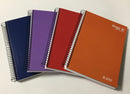 LIBRETA ARGOLLADA 5 DIVISIONES GRANDE CARPETA DURA 180 HOJAS BASIC U COLORES SURTIDOS