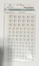 PIEDRAS PLASTICAS EN FORMA DE CORAZON BLANCAS PQ-100 ANGELS CRAFT