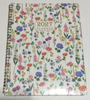 AGENDA PLANNER CON ESPIRAL MENSUAL 2027 9" X 11" FLORES