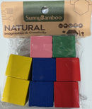 BLOQUES (CUBOS) DE MADERA EN COLORES SURTIDOS 2.5cm PQ-8