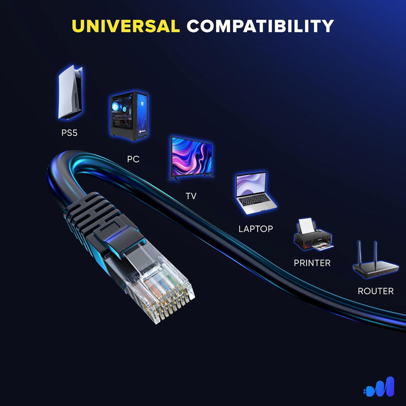 CABLE DE LAN CATEGORIA 6 RJ-45 10' NEGRO