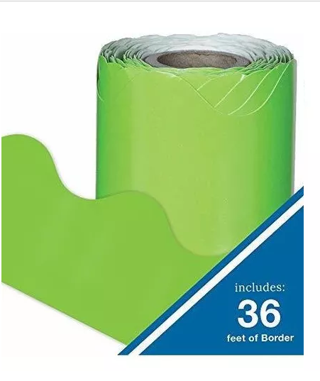 FRISOS EN ROLLO 2 1/4" X 36' VERDE LIMA CARSON DELLOSA