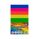 PAPEL CARTULINA 8.5" X 11" 65 LIBRAS PQ-20 HOJAS 5 COLORES NEON