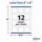 LABEL 2" GLOSSY WHITE CUADRADO PQ-120 AVERY