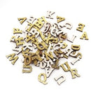 LETRAS CON BRILLO DORADAS EN MADERA DE 0.6" PQ-78