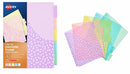 DIVISIONES DE CARPETA CON BOLSILLOS 5 TABS COLORES PASTELES AVERY