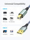 CABLE USB A-MALE TO B-MALE DE 6' DE ALTA CALIDAD