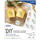 GLOSSY CLEAR STICKER PAPER 8½" X 11" PQ-7 AVERY